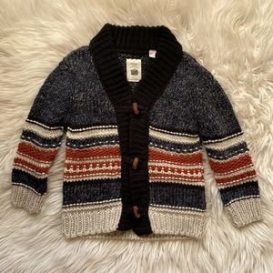 Zara boys multi color knit cardigan